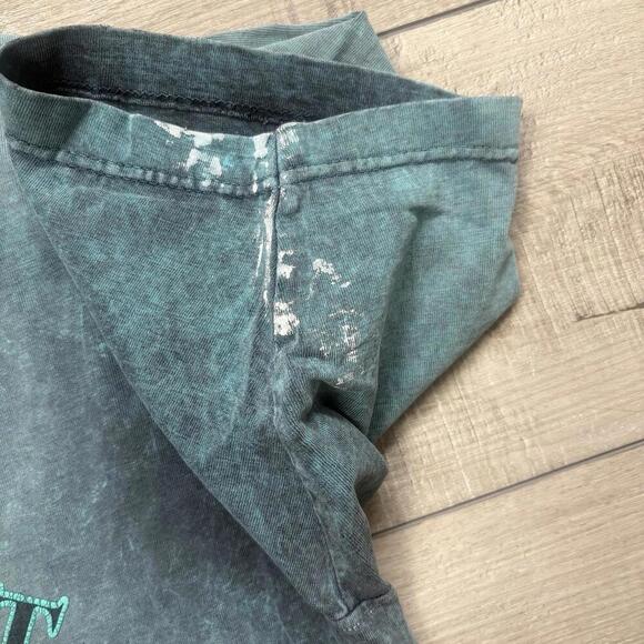 Vintage Nantucket USA T-Shirt Washed Green Fishing Graphic Yesterdays Sz L Dye - Picture 7 of 7